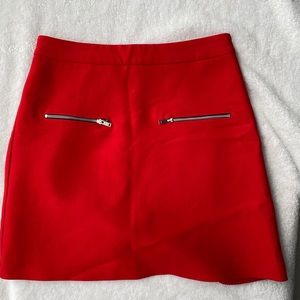 Zara Red Cute Mini Skirt S